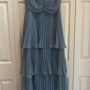 Lulu's Seriously Sensational Blue Tiered Dress